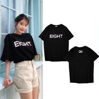 เสื้อยืดแขนสั้นพิมพ์ลาย Kpop Iu Eight Prod . &amp; Feat.Suga Of Bts สําหรับผู้หญิงและผู้ชายเสื้อยืดแขนสั้นพิมพ์ลายสไตล์_01