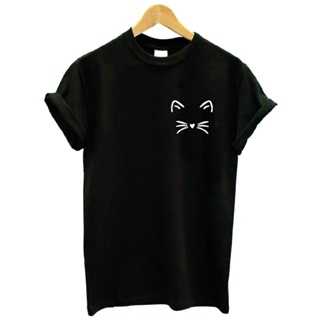 cat pocket Print Women tshirt Cotton Casual Funny t shirt For Lady Girl Top Tee Hipster Tumblr_07