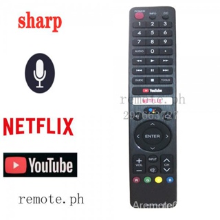 ใหม่ รีโมตคอนโทรล GB346WJSA GB326WJSA สําหรับทีวี SHARP พร้อมเสียง Fernbedienung netflix และ YouTube เข้ากันได้กับ GB326WJSA Shwrmc016 SHW RMC 017 Shwrmc017