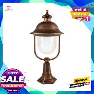 Lamp โคมไฟหัวเสาภายนอก (1xE27) LUZINO VIETNAMESE รุ่น 0011-PF(BG) ขนาด 25.1 x 25.1 x 54 ซม. ทองรมดำOutdoor Post Lamp (1x