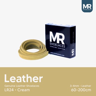 Mr Shoelaces LR24 เชือกผูกรองเท้าหนัง สีครีม 60 ซม. 80 ซม. 90 ซม.