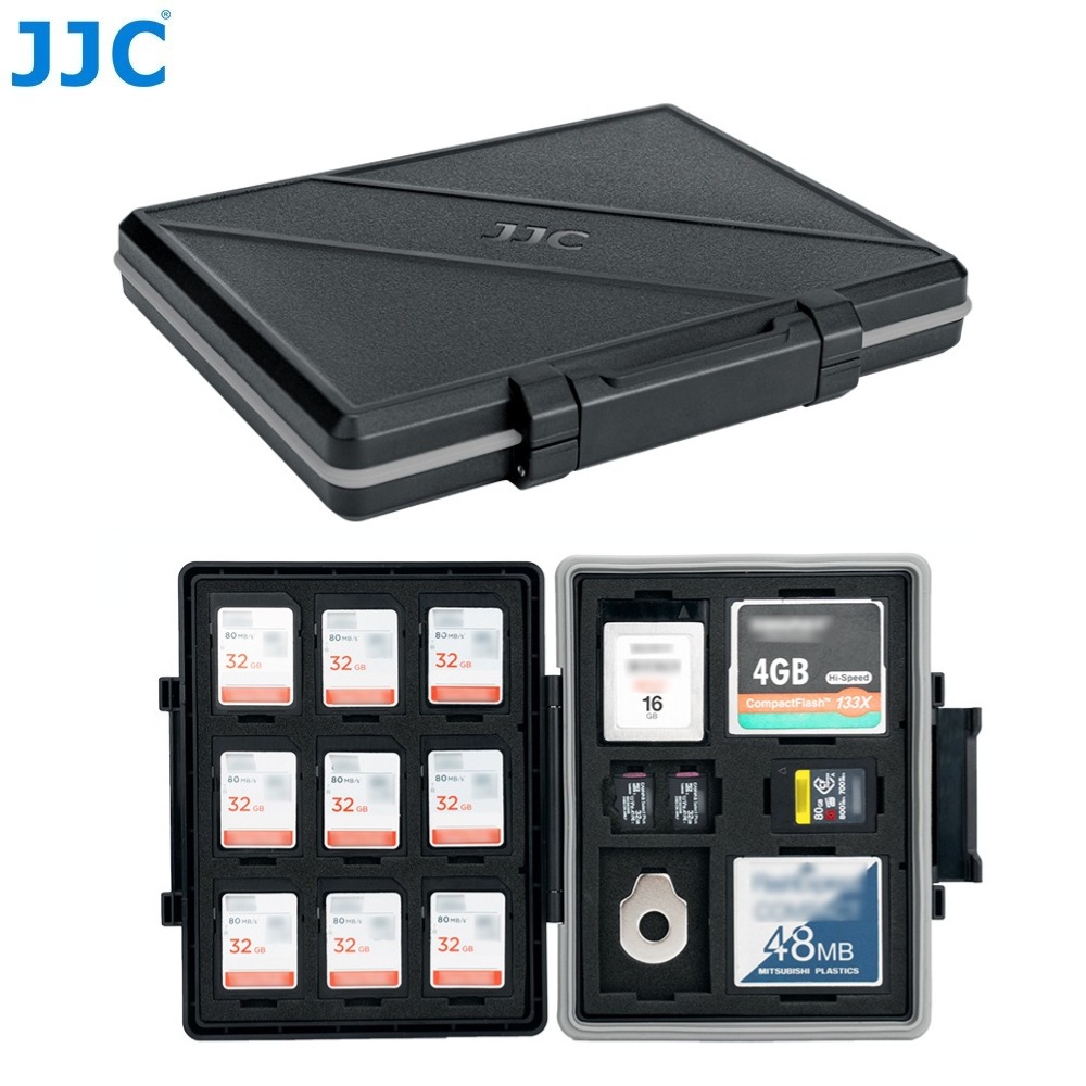 JJC Memory Card Case 45 Slots Box กล่องใส่ SD / MSD Micro SD / CF / XQD CFexpress Type A / CFexpress Type B Cards