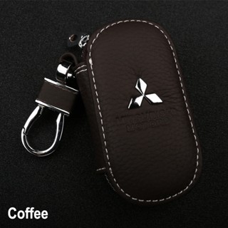 เคสกุญแจรีโมทรถยนต์ แบบหนังลิ้นจี่ คุณภาพสูง แบบสากล สําหรับ Mitsubishi