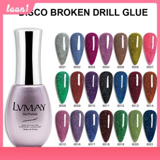 สีเจลแฟลช ไดมอนด์กริตเตอร์ Lvmay Limei สีเจล สีทาเล็บเจล สีจริงกากเพชรวิ้งมาก สีรุ่นใหม่ล่าสุดปี 15ml Cod