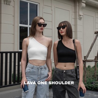 LAVA ONE SHOULDER เสื้อกล้ามไหล่เดียว ผ้าลาวา นุ่มสบาย #6118