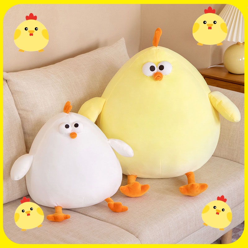 พร้อมส่ง ตุ๊กตาน้องไก่ตัวอ้วน โอเวอร์ไซส์ หมอนอิงน่ารักๆ ของเล่นตุ๊กตา