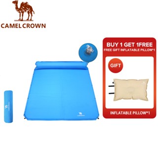 CAMEL CROWN แผ่นรองนอน แบบเป่าลมอัตโนมัติ เพิ่มความหนา กันความชื้น สําหรับตั้งแคมป์กลางแจ้ง