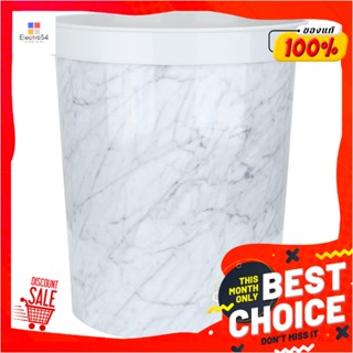 ROUND ถังขยะกลม ACCO SNOW MARBLE ขนาด 9L ลายหินอ่อนROUND DUSTBIN ACCO SNOW MARBLE 9L MARBLE