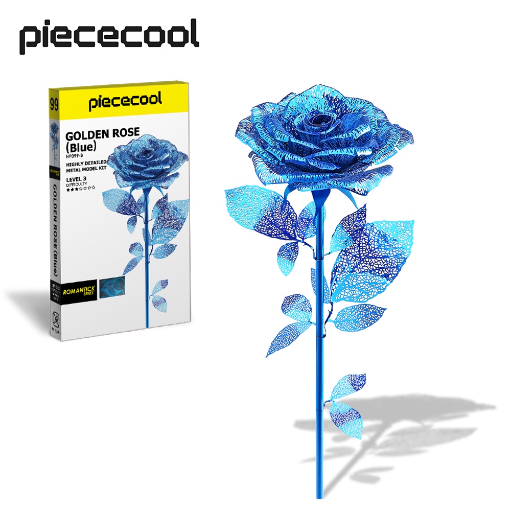 Piececool ชุดโมเดลจิ๊กซอว์โลหะ รูปดอกกุหลาบ 3D ของขวัญวันเกิด วันวาเลนไทน์ สําหรับเด็กผู้หญิง