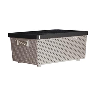 ตะกร้าอเนกประสงค์ทรงเหลี่ยมพร้อมฝาปิด Senn DKW รุ่น HH-2095L สีเทาMulti-purpose square basket with lid Senn DKW model HH