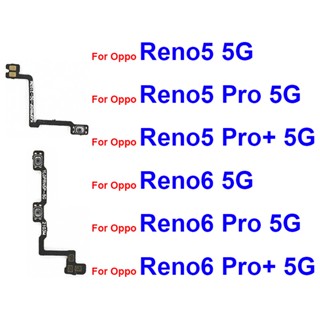 สายเคเบิ้ลอ่อน ปุ่มปรับระดับเสียงด้านข้าง แบบเปลี่ยน สําหรับ OPPO Reno 5 4G 6 5Pro 6Pro 5Pro Plus 6Pro Plus 5G