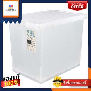 กล่องอเนกประสงค์พร้อมฝาล็อก JCJ รุ่น 5223 ขนาด 28 ลิตร สีขาวMulti-purpose box with lock lid JCJ model 5223 size 28 liter