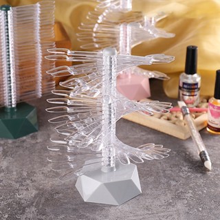 【AG】1 Set Nail Display Stand DIY Lightweight Spiral Nails Display Shelf Practice