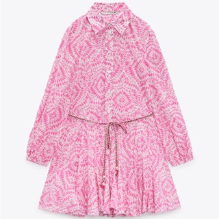 4786135620 Zara KISS เสื้อเชิ้ตแขนยาว พิมพ์ลาย สไตล์วันหยุด สําหรับผู้หญิง4786135 620