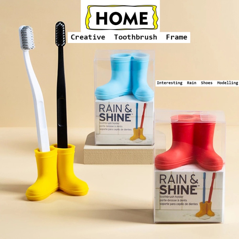 ♫ สนุกรองเท้าฝนออกแบบยอดนิยมเรียบร้อยออแกไนเซอร์ชั้นเก็บซิลิโคนแปรงสีฟันชั้นเก็บต้องมีตกแต่งบ้านยืนผลิตภัณฑ์ห้องน้ำที่ไม่ซ้ำกันอินเทรนด์เด็กชั้นวาง