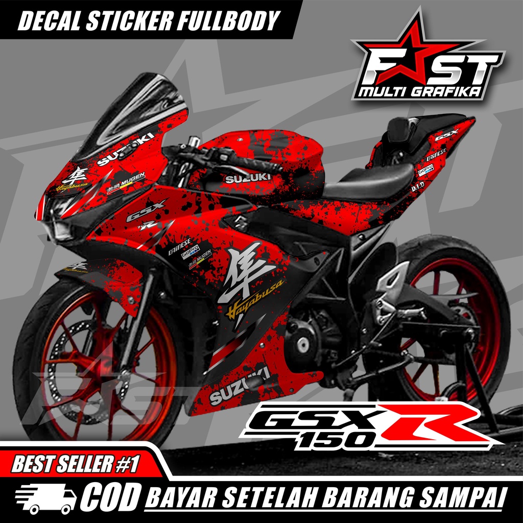 รูปลอก Gsx R150 Full Body Hayabusa สติกเกอร์ Gsx R150 Full Body Decal Gsx 150 Full Body Striping Gsx