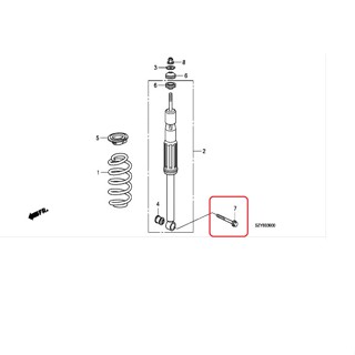 Baut Shock Breaker Belakang Freed CITY JAZZ HRV MOBILIO BRIO BRV ORI