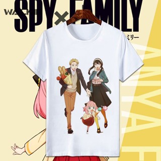 Walkie เสื้อยืดแขนสั้น ผ้าฝ้าย พิมพ์ลายคอสเพลย์ Spy X Family Anya Forger แฟชั่นฤดูร้อน สําหรับผู้ชาย ผู้หญิง -2_03