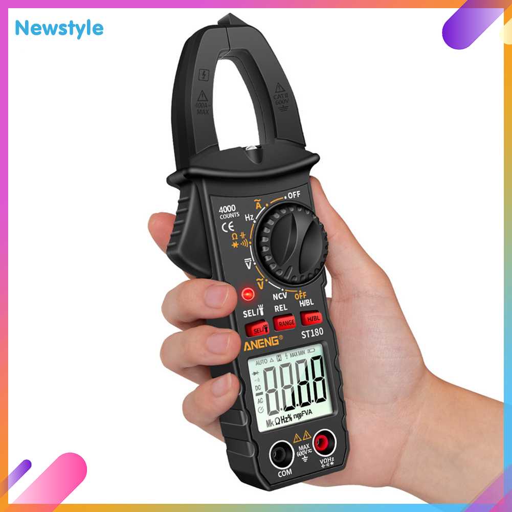 ❀us❀ ดิจิตอลแคลมป์มิเตอร์ ST180 4000 นับเครื่องวัดกระแสไฟแบบดิจิตอล AC Ohm NCV เครื่องทดสอบมัลติมิเตอร์ - รูปที่ 5