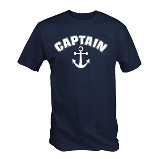 Xin1- [พร้อมส่ง] เสื้อยืดแขนสั้นลําลอง ผ้าฝ้าย 100% พิมพ์ลาย Captain Anchor Nautical Sailing พลัสไซซ์ ของขวัญวันเกิด สํา