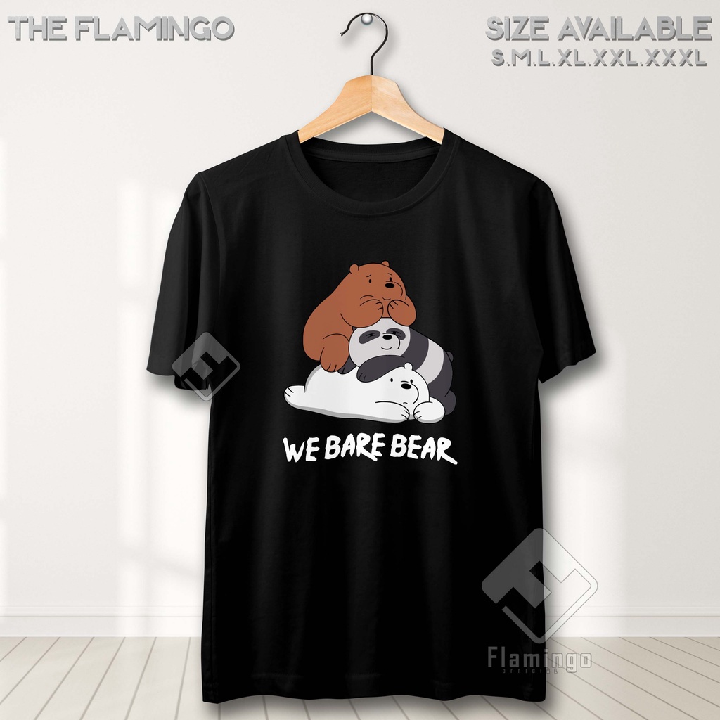 เสื้อยืด ผ้าฝ้าย พิมพ์ลาย We Bare Bear Lazy Time Grizly Panda 30s - TF9357_07