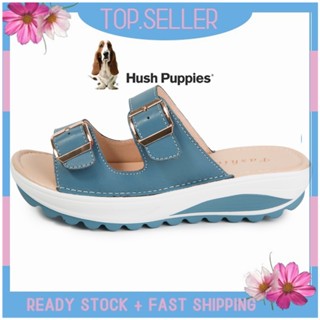 Hush Puppies รองเท้าแตะ ส้นแบน สไตล์เกาหลี ขนาดใหญ่ EU 40 41 สําหรับผู้หญิง