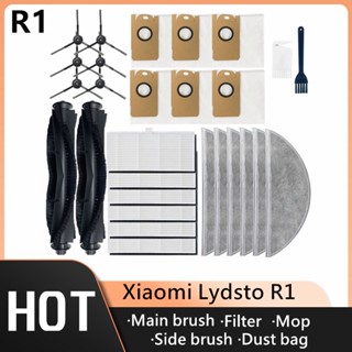 (Ready Stock)Xiaomi Lydsto R1 / G2 / S1 / R1D Accessories of  Mop Cloth Hepa Filter Dust Bags Main Brush