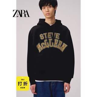 Zara ชุดสตีฟ MCQUEEN สําหรับผู้ชาย และผู้หญิง ™  เสื้อกันหนาว มีฮู้ด พิมพ์ลาย 0962314 800
