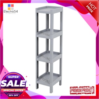 4-TIER ชั้นวางของแคบ 4 ชั้น STACKO MONO 24x30x107 ซม. สีเทา4-TIER NARROW SHELVING UNIT STACKO MONO 24X30X107CM GREY