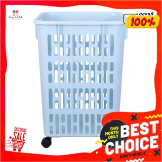 LAUNDRY ตะกร้าผ้าเหลี่ยมมีล้อ SN 758 สีฟ้าLAUNDRY BASKET SN 758 BLUE