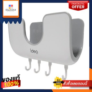 ชั้นวางฝาหม้อพร้อมตะขอแขวนอุปกรณ์ครัวแบบสุญญากาศ IDEO HOME รุ่น E1813 สีเทาPot Lid Rack with Hooks for Hanging Vacuum Ki