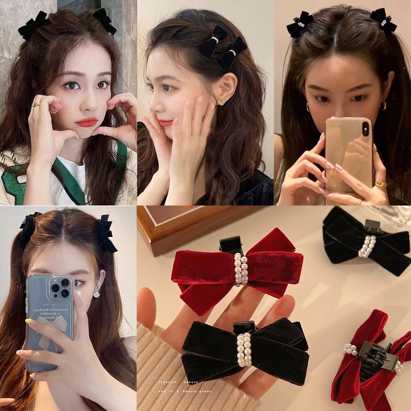 กิ๊บติดผม ริบบิ้นกํามะหยี่ โบว์ ขนาดเล็ก สวยหรู เครื่องประดับ สําหรับเด็กผู้หญิง 2 ชิ้น – โปรปัง