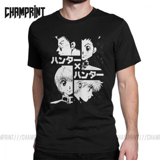 100% cotton T-shirt The Hunters Hunter X Hunter T Shirts Mens Cotton Killua Zoldyck Anime Manga Japan Hunters Hxh _02