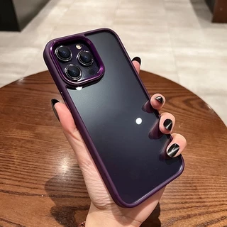 เคส PC ใส เคสสีตามเครื่อง สำหรับ iPHONE ทุกรุ่น 15 11 12 13 14 Pro Max Plus 6,7,8,6Plus,7Plus,8Plus,X XS XS MAX 040
