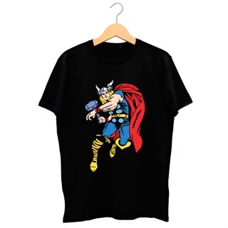 【READY STOCK】 THOR SUPERHERO AVENGERS MARVEL DC COMIC GRAPHIC BLACK T-SHIRT 12_07