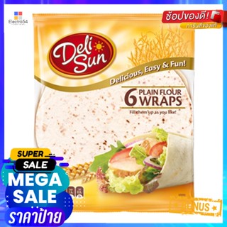 SunPlain 9เดลีซันแผ่นแป้งดั้งเดิมนิ้ว 360กรัมDeliSun PlainTortillas 360g 9"