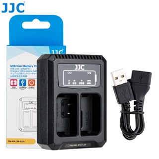 JJC MH-32 ที่ชาร์จแบตเตอรี่ USB แบบเปลี่ยน สําหรับ EN-EL25 Nikon Z30 Z50 ZFC Z fc เครื่องชาร์จแบตเตอรี่ Dual Slot ป้องกันไฟเกิน แทนที่เครื่องชาร์จแบตเตอรี่ Nikon MH-32