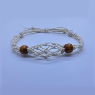 สร้อยข้อมือ สไตล์โบโฮ / สร้อยคอเชือกป่านชนเผ่า / สร้อยคอตาข่ายสาน จี้หินธรรมชาติ พับเก็บได้ ปรับได้ / เครื่องประดับแฟชั่น / สร้อยข้อมือ กรอบหิน