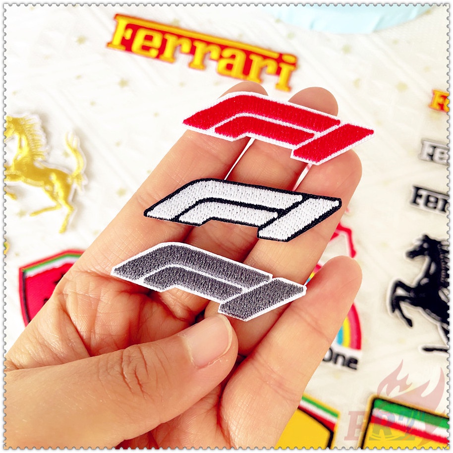 ☸ F1: We Race As One - Ferrari แผ่นแพทช์รีดติดเสื้อ ☸ แผ่นแพทช์รีดร้อน ปักลาย Diy สําหรับติดตกแต่งเสื้อผ้า 1 ชิ้น