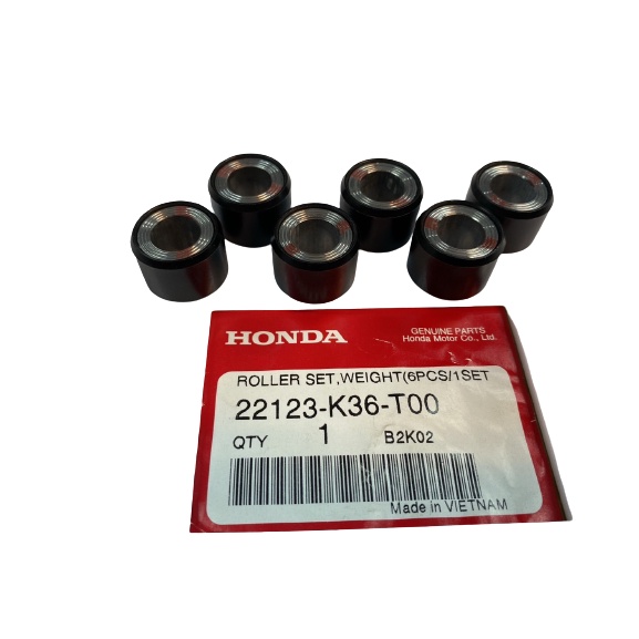 ชุดตุ้มน้ำหนัก แท้ CLICK-150i ปี 2019 22123-K36-T00 HONDA 1 ชุด 6 เม็ด เม็ดตุ้ม ราคา ถูกที่สุด ดีลบีเคเค แกลเลอรีภาพที่ 6