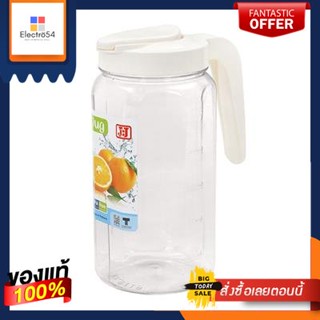 เหยือกน้ำทรงเหลี่ยม JCJ รุ่น PET-8118 ความจุ 1,800 มล. สีขาวJCJ Square Water Pitcher PET-8118 Size 1,800 ml. White