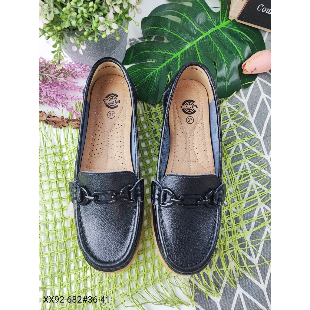 XX92-682รองเท้าหนังส้นเตี้ยหน้าโซ่ไซส์36-41 - รูปที่ 3