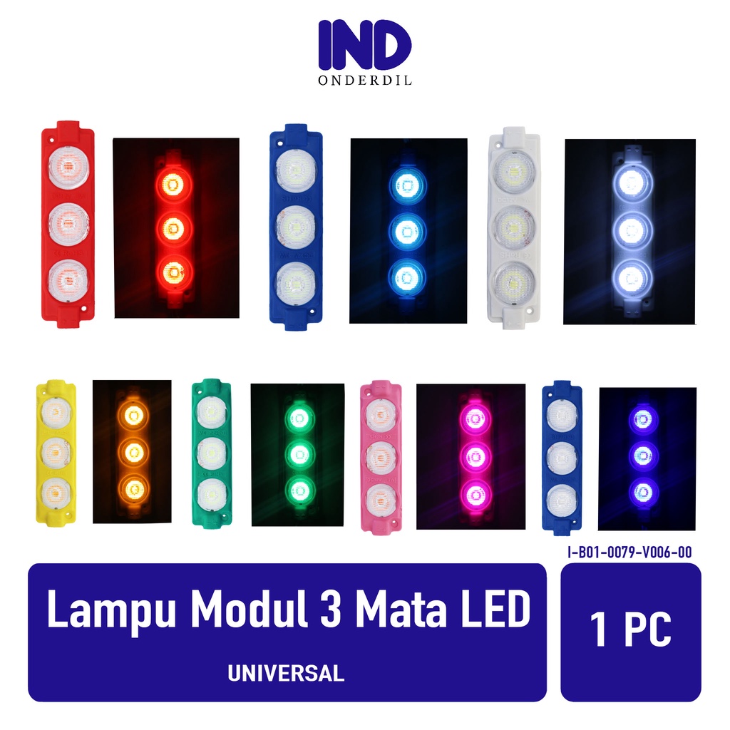 MATA 3-Eye SMD LED โมดูล DC 12 24 โวลต์ 3 วัตต์กันน้ํา VW Variation ภายใต้รถรถจักรยานยนต์ Aquarium ฯ