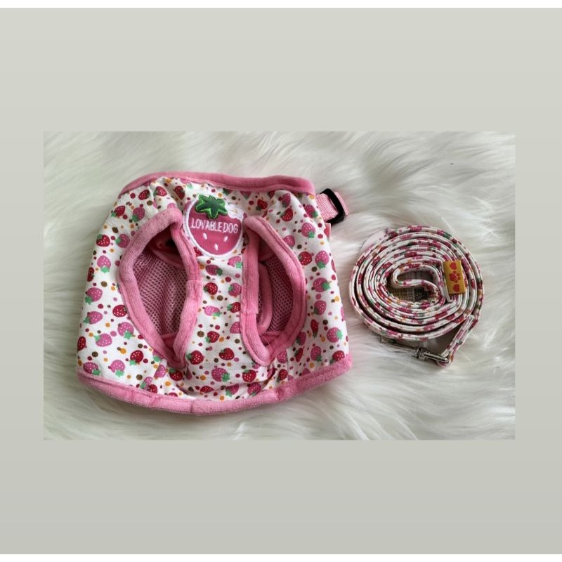 สายรัดสุนัข/แมว DP-HRS-05 สีขาว