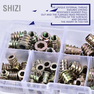 ShiZi 70 ชิ้น M4/M5/M6 เฟอร์นิเจอร์โลหะผสมสังกะสีหัวไดรฟ์ Hex ชุดถั่ว