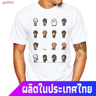 gothic เสื้อยืดยอดนิยม Vintage Pixel Gintama Set T-Shirts Men Crew Neck Cotton T Shirt Short Sleeve Tees Summer Clo_09