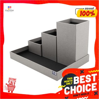 CARDBOARD กล่องใส่ปากกากระดาษ STACKO SET HOME 25x18x3 ซม. สีเทาCARDBOARD PEN HOLDER STACKO SET HOME 25X18X3CM GREY