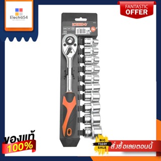 SOCKET ชุดลูกบ๊อกซ์ KENDO 16204 แพ็ก 12 ชิ้นSOCKET WRENCH SET KENDO 16204 12PCS/SET