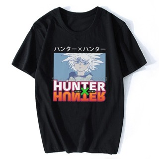 Hunter X Hunter Tshirt Killua Essentials Funny Couples Summer  T-Shirts Anime Men Cotton T Shirt Hip Hop Tees Tops _02