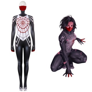 ชุดจั๊มสูท คอสเพลย์ Spider-Man Silk Cindy Moon สําหรับปาร์ตี้ฮาโลวีน